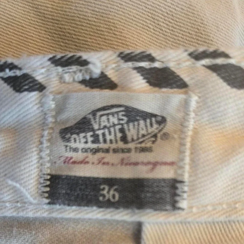 Vans Off The Wall Mens Chino Pants Tan Khaki Customade VN-0QFQ61K Size 36x32